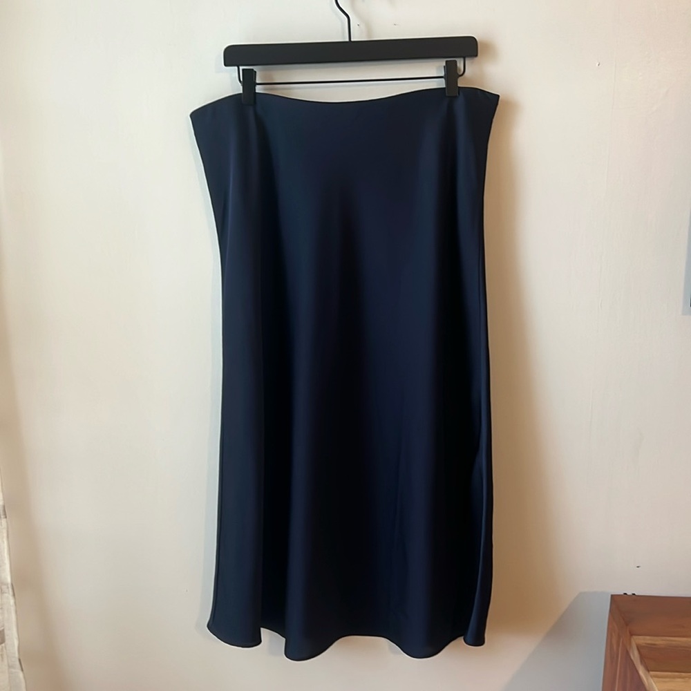 J. Crew Navy Midi Skirt